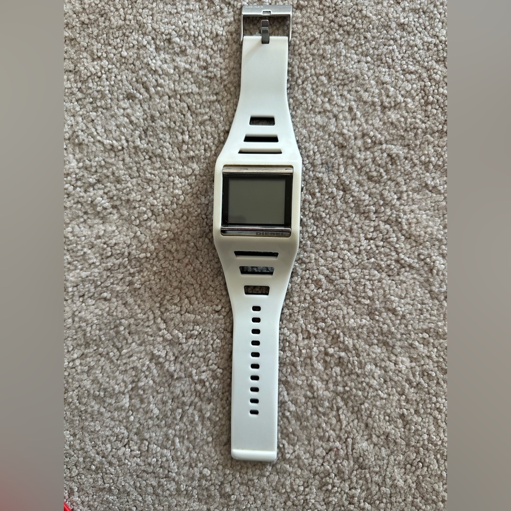 White Digital Diesel Watch